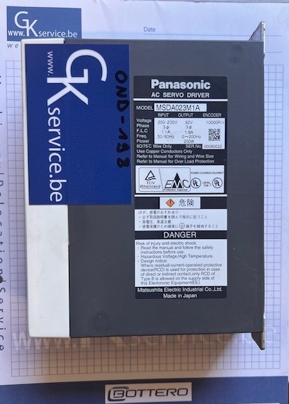 OND-198 Panasonic MSDA AC Servo driver (Bottero Z-Axis)